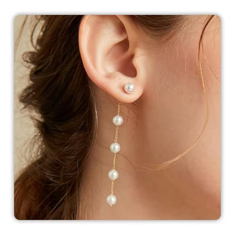 Pearl Earring for Women Gold Silver Plated Pearl Drop Earrings Summer Earrings White Pearl Dangle Earrings Jewelry Birthday Gift