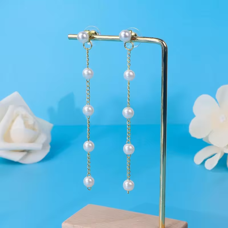 Pearl Earring for Women Gold Silver Plated Pearl Drop Earrings Summer Earrings White Pearl Dangle Earrings Jewelry Birthday Gift