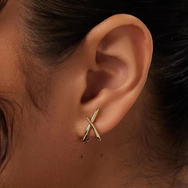Gold Earrings for Women Trendy Gold Stud Earrings Dainty Earrings Simple Silver Earrings Hypoallergenic Earring for Women Gifts