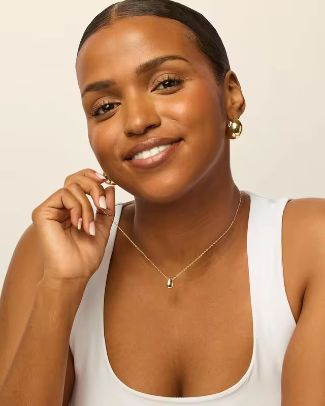Gold/Silver Plated Pear Pendant Necklace for Women | Tear Pendant Necklaces Drop Pedant Necklace for Women Birthday Gift