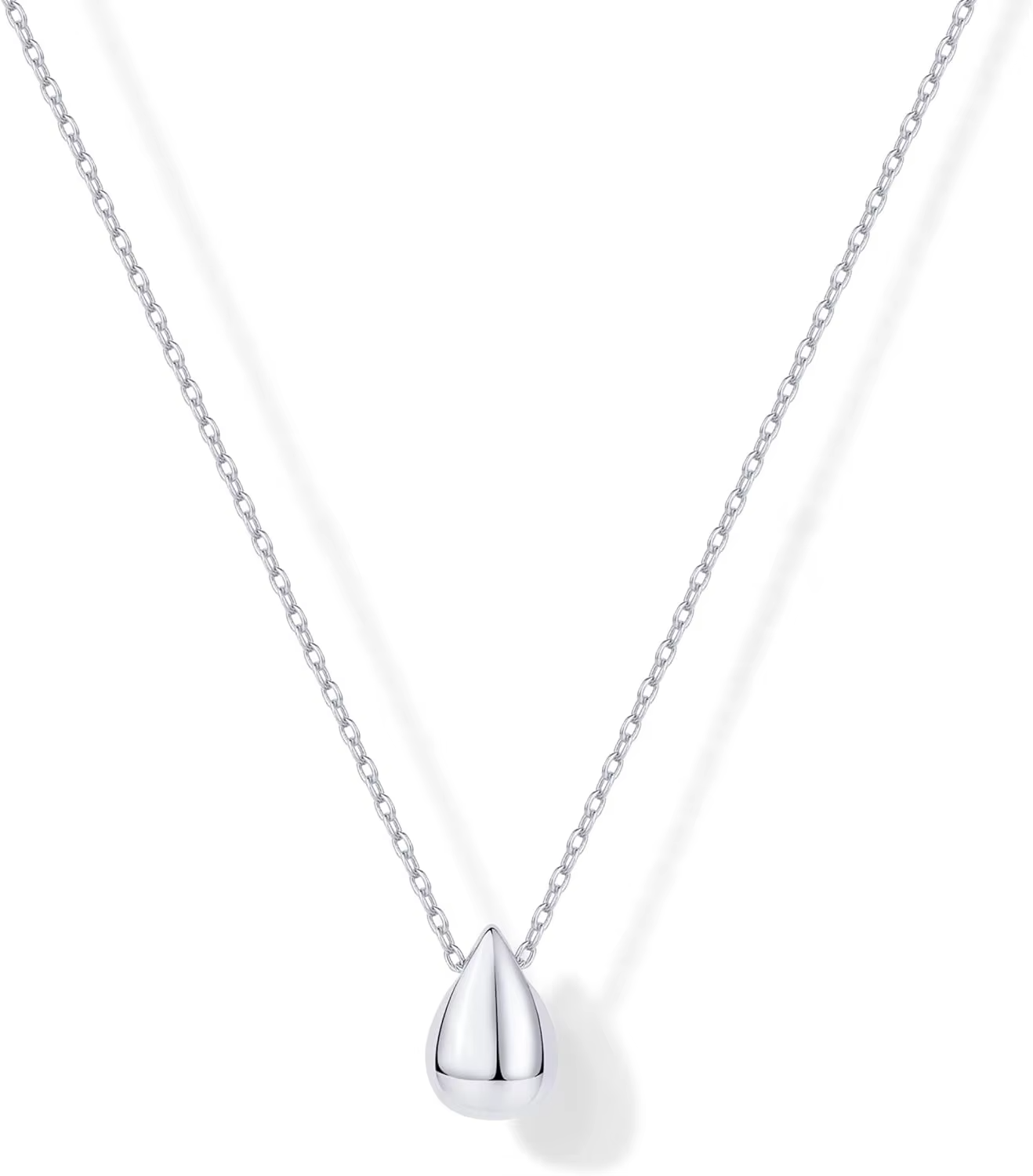 Gold/Silver Plated Pear Pendant Necklace for Women | Tear Pendant Necklaces Drop Pedant Necklace for Women Birthday Gift